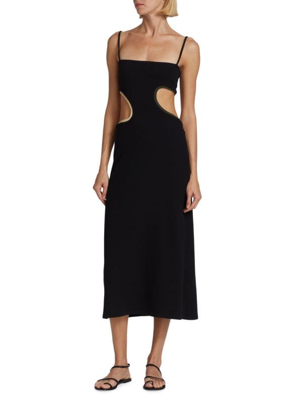 Sin Preambulo Cotton Rib-Knit Midi Dress Johanna Ortiz