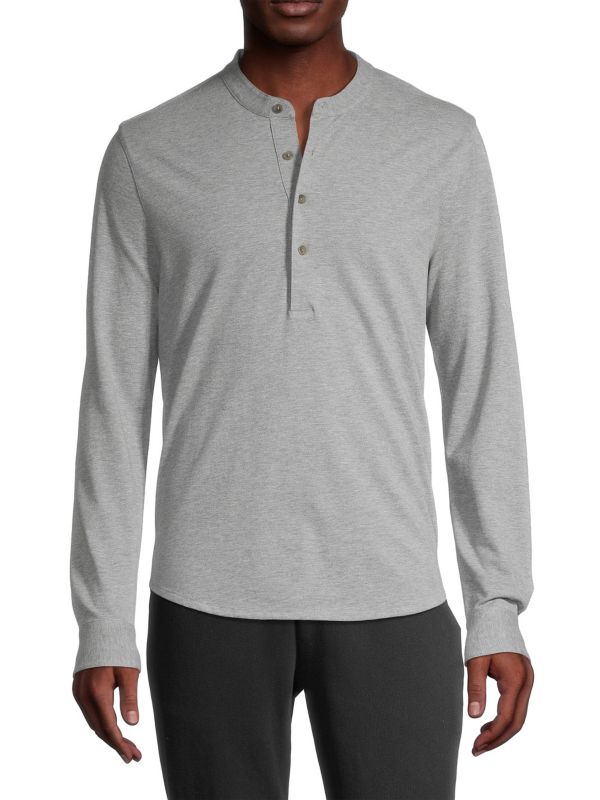 Stretch Cotton Long-Sleeve Henley Vince