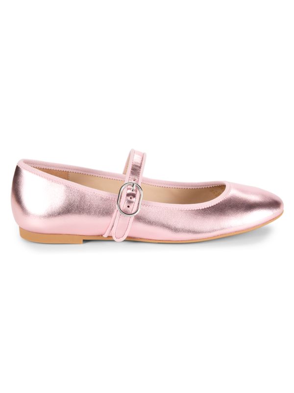 Alice Metallic Leather Mary Jane Ballet Flats Stuart Weitzman