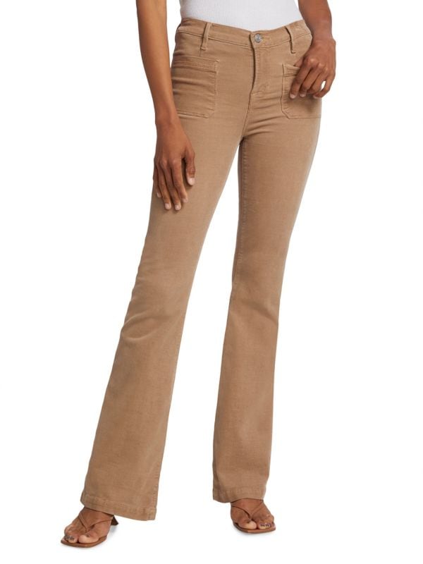 Le Bardot Flare Stretch Slim Fit Corduroy Jeans Frame