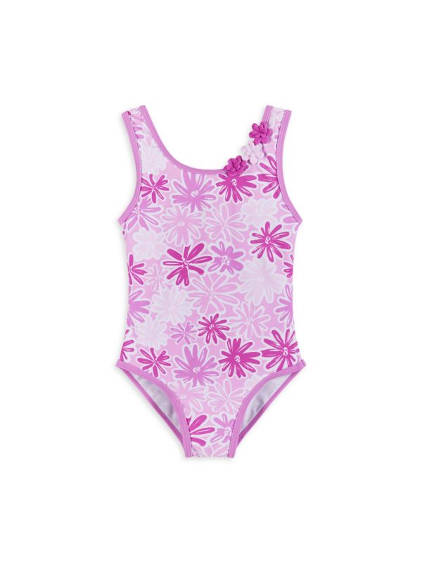 Little Girl's & Girl's Floral One-Piece Swimsuit Andy & Evan