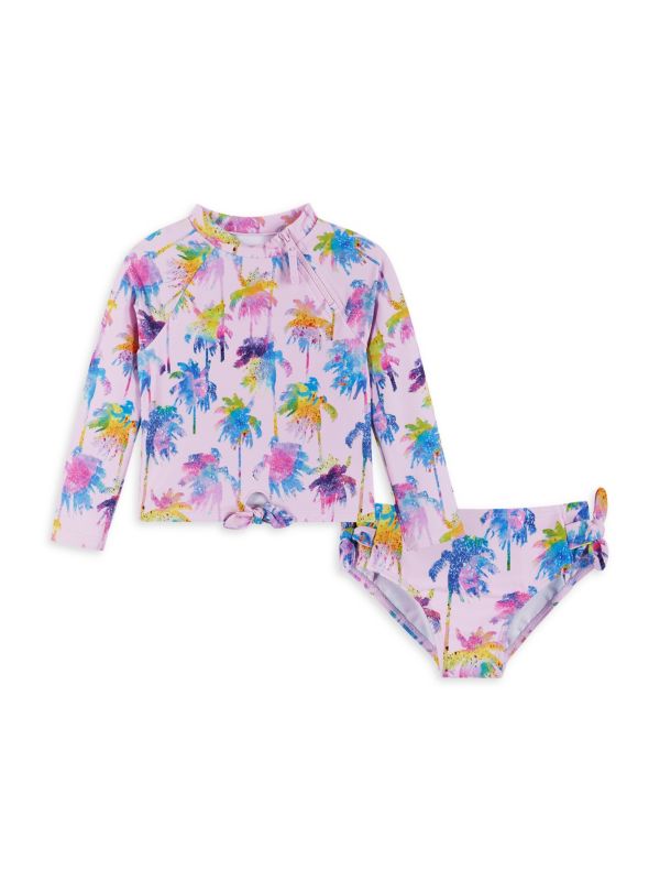 Little Girl's 2-Piece Palm Tree Swim Set Andy & Evan