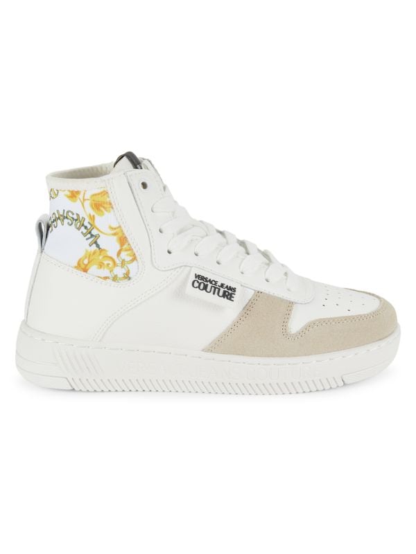 Meyssa High Top Baroque Logo Court Sneakers Versace Jeans Couture