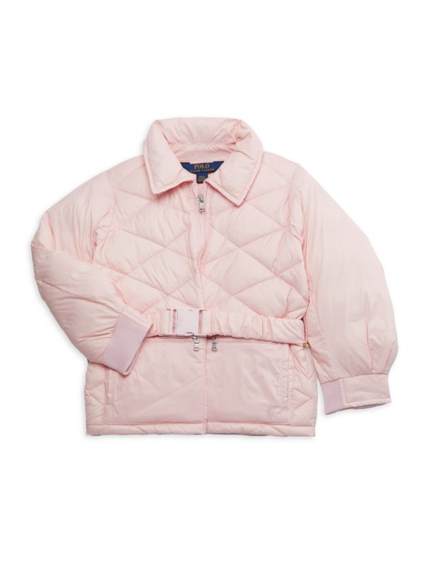 Little Girl's & Girl's Maegan Belted Quilted Jacket Polo Ralph Lauren