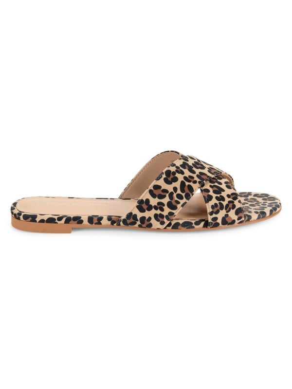 Roza Leopard Print Leather Sandals Stuart Weitzman