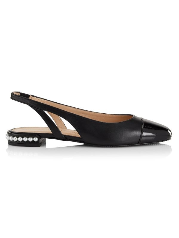 Pearl 20MM Imitation-Accent Leather Slingback Flats Stuart Weitzman