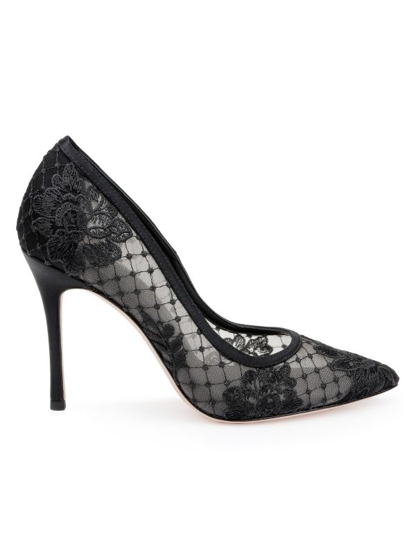 Anais 95MM Lace & Satin Pumps L'Agence