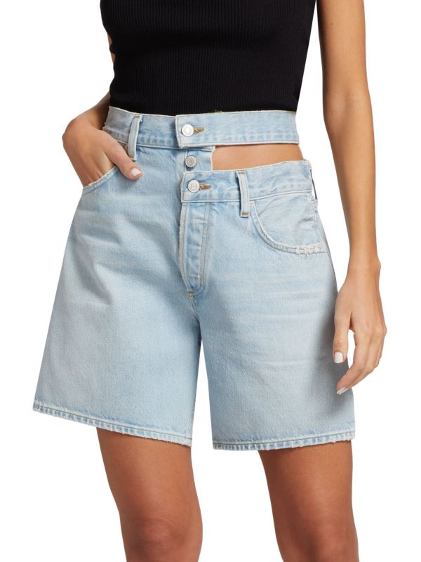 Broken Waistband Denim Shorts Agolde