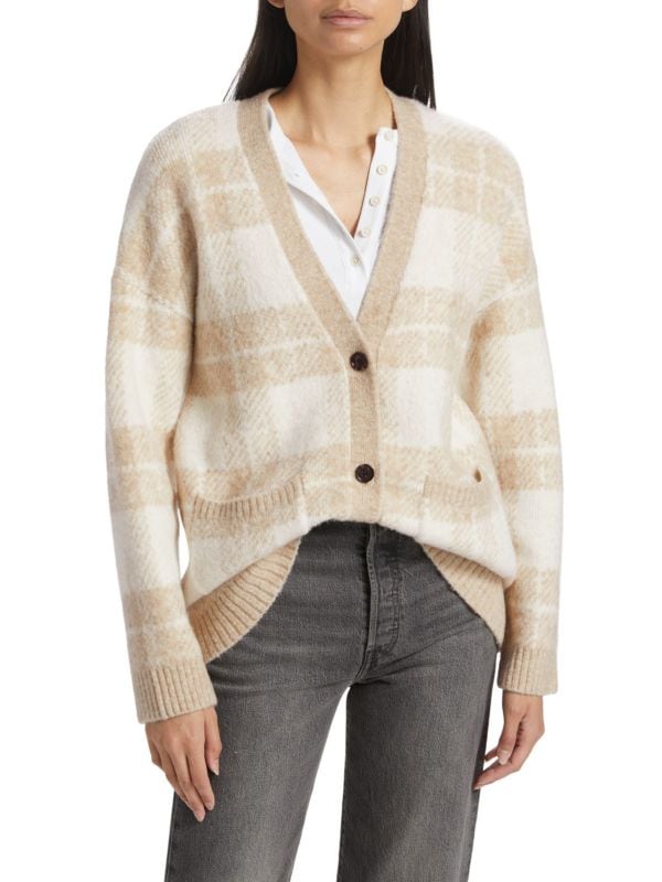 Runi Oversized Plaid Cardigan Rails