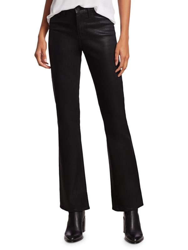 Oriana High-Rise Straight-Leg Coated Jeans L'Agence