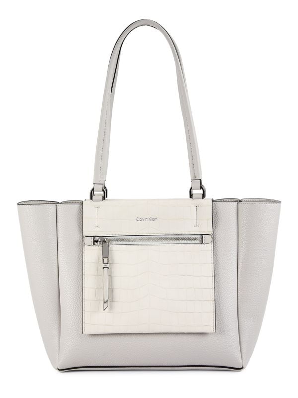 Gala Faux Leather Tote Calvin Klein