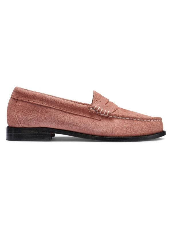 Whitney Hairy Suede Penny Loafers G.H. Bass