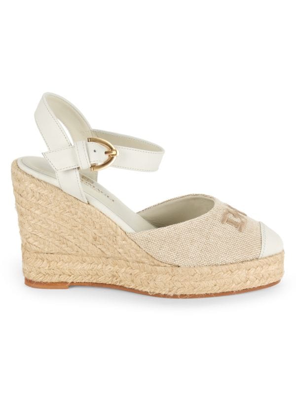 Marella Logo Espadrille Wedge Mules Bruno Magli