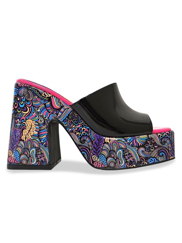 Print Block Platform Sandals Ninety Union