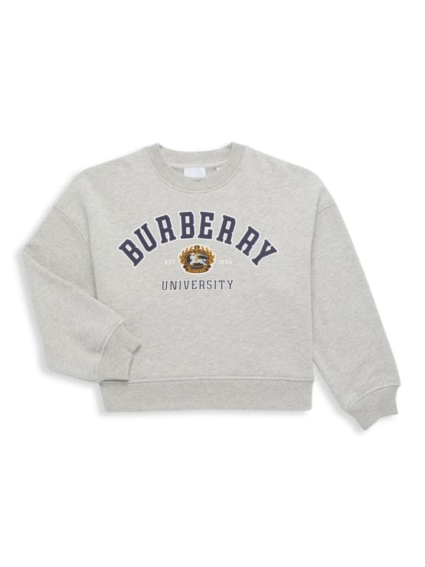 Little Kid's & Kid's Varsity Crewneck Sweatshirt Burberry