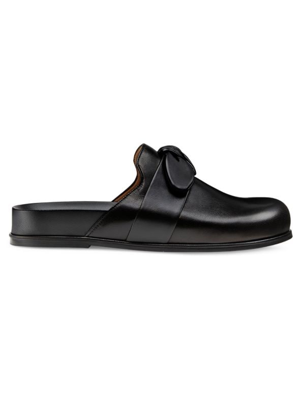 Tie Leather Clog Style Sandals Stuart Weitzman