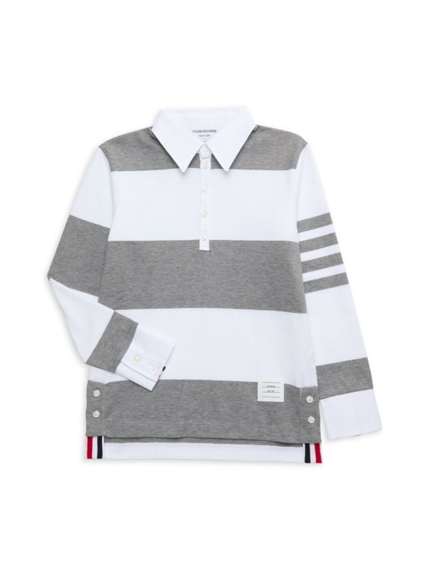 Little Boy's & Boy's Colorblock Polo Thom Browne