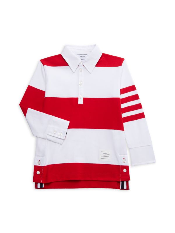 Little Boy's & Boy's Colorblock Polo Thom Browne