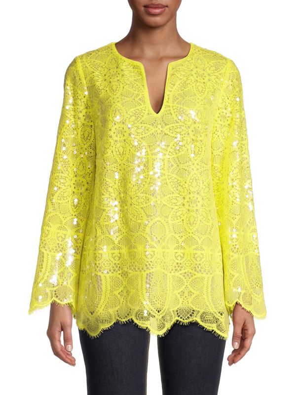 Ellie Sequin Lace Blouse Kobi Halperin