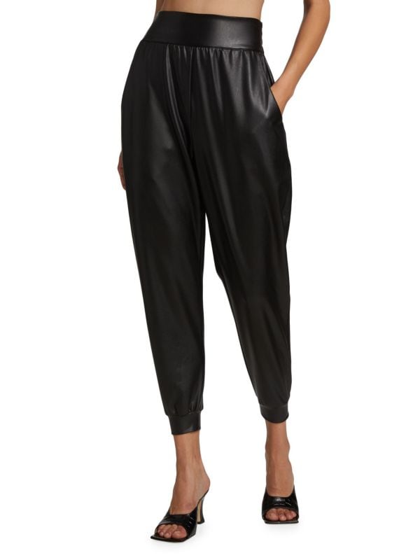 Faux Leather Jogger Pants Susana Monaco