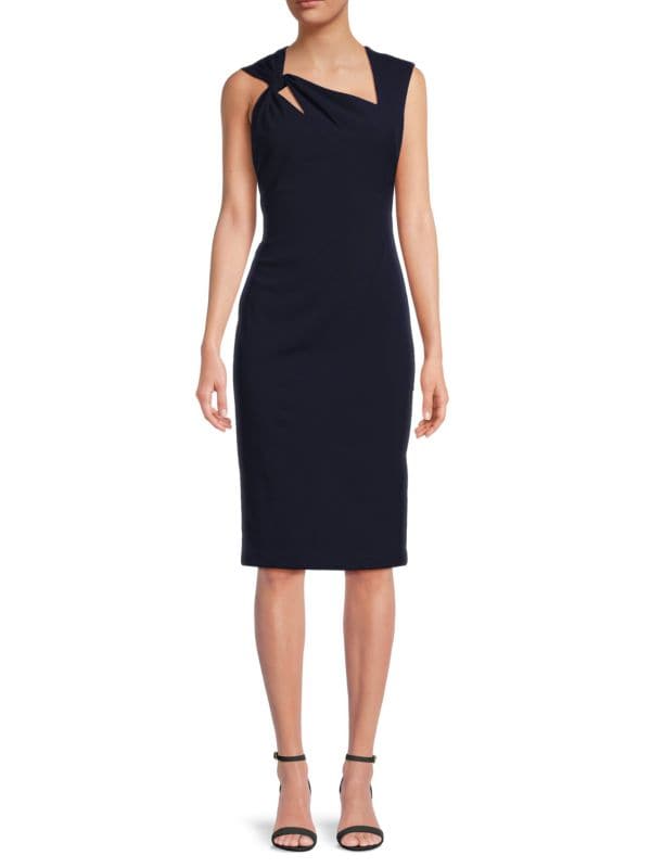 Tie Front Knee Dress Calvin Klein