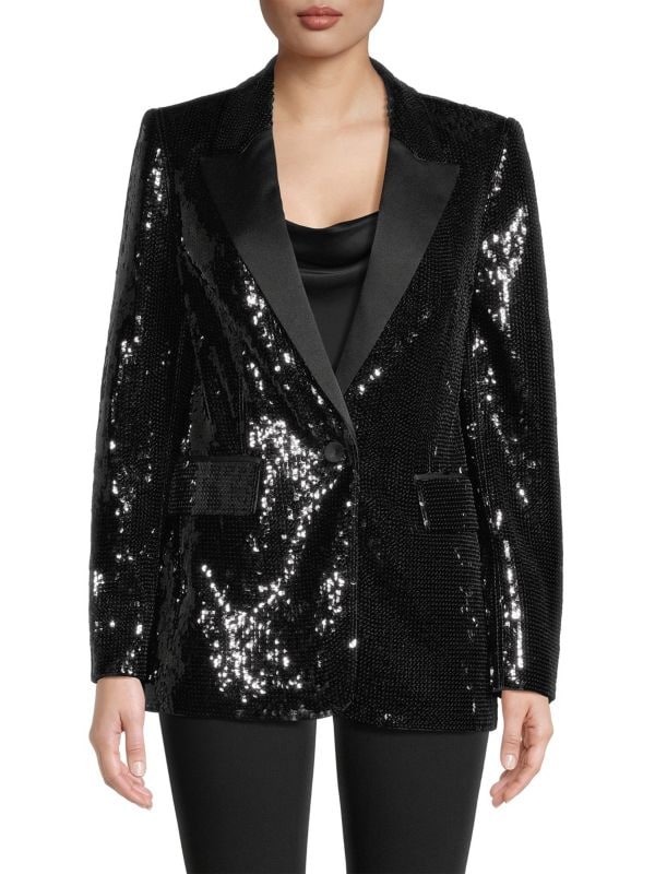 Shawn Sequined Single-Breasted Blazer Kobi Halperin