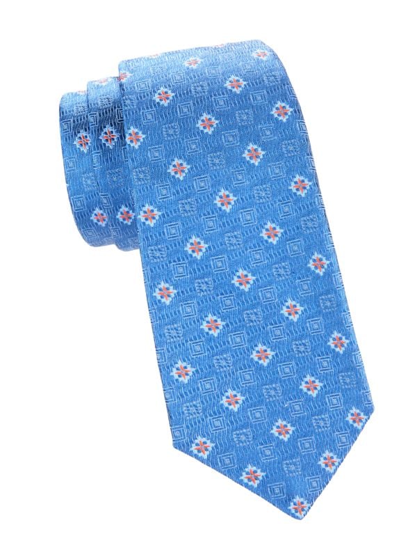 Pattern Silk Tie Kiton