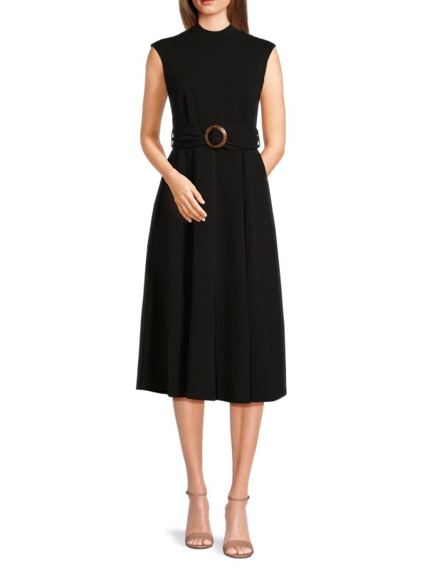 Belted Midi Dress Calvin Klein