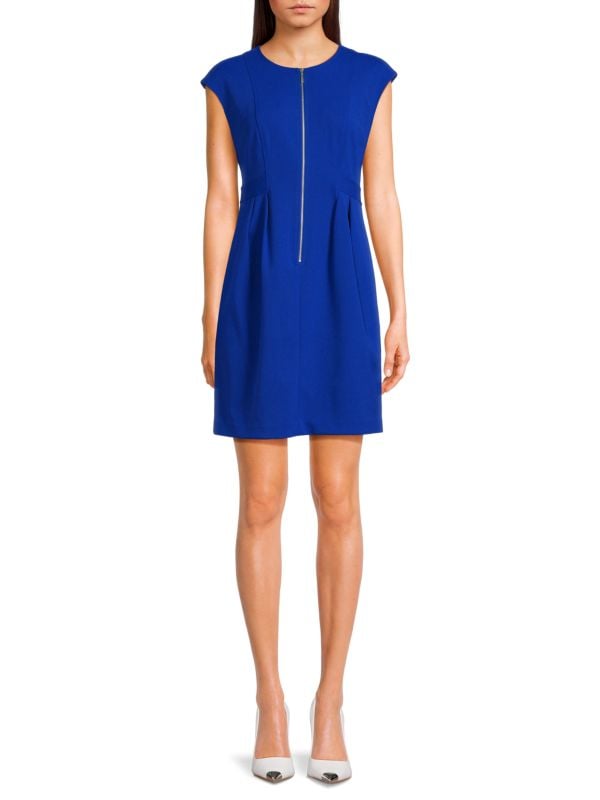 Zip Front Mini Dress Calvin Klein