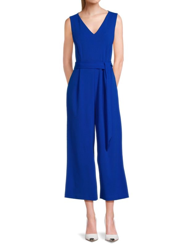 Cropped Belted Jumpsuit Calvin Klein