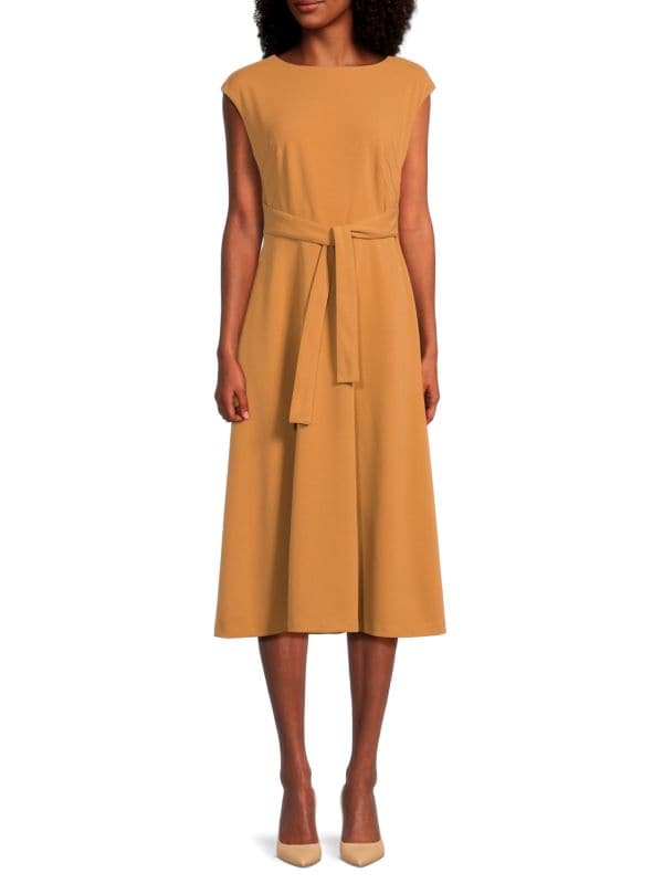 Belted Midi Dress Calvin Klein