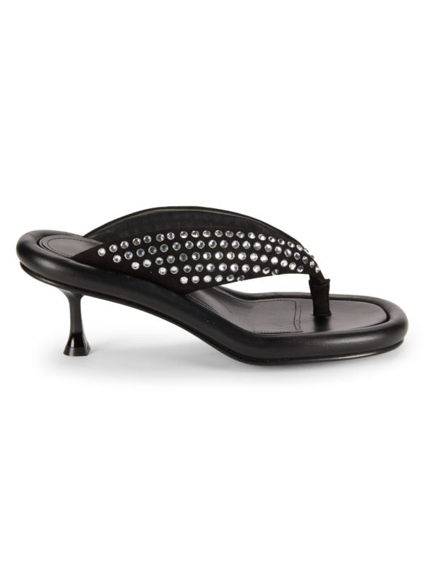 Embellished Trim Leather Sandals JW Anderson