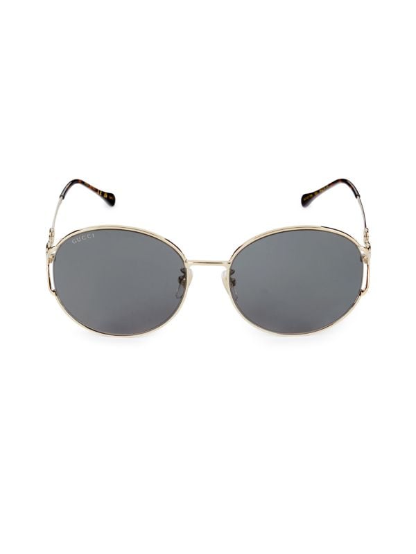 58MM Oval Sunglasses Gucci