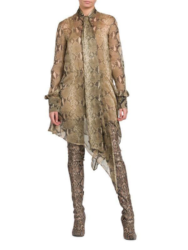 Python-Print Silk Shirtdress Stella McCartney