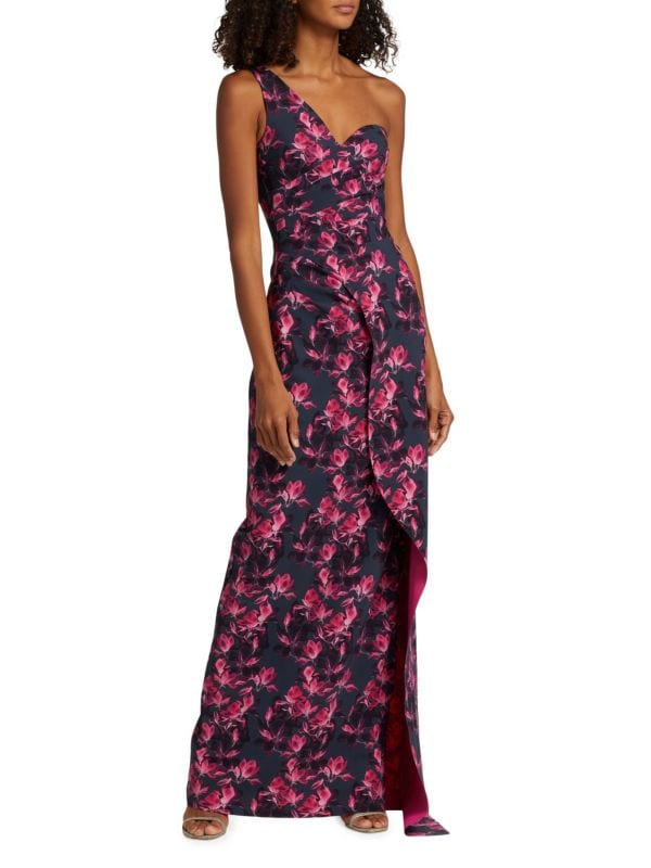 Junchen Floral One-Shoulder Gown Chiara Boni La Petite Robe