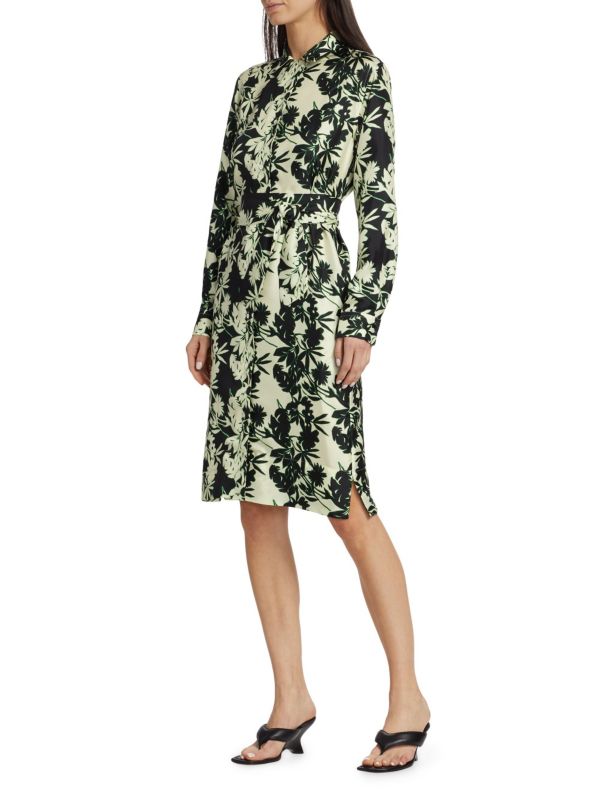 Havana Floral Silk Shirtdress Sara Roka