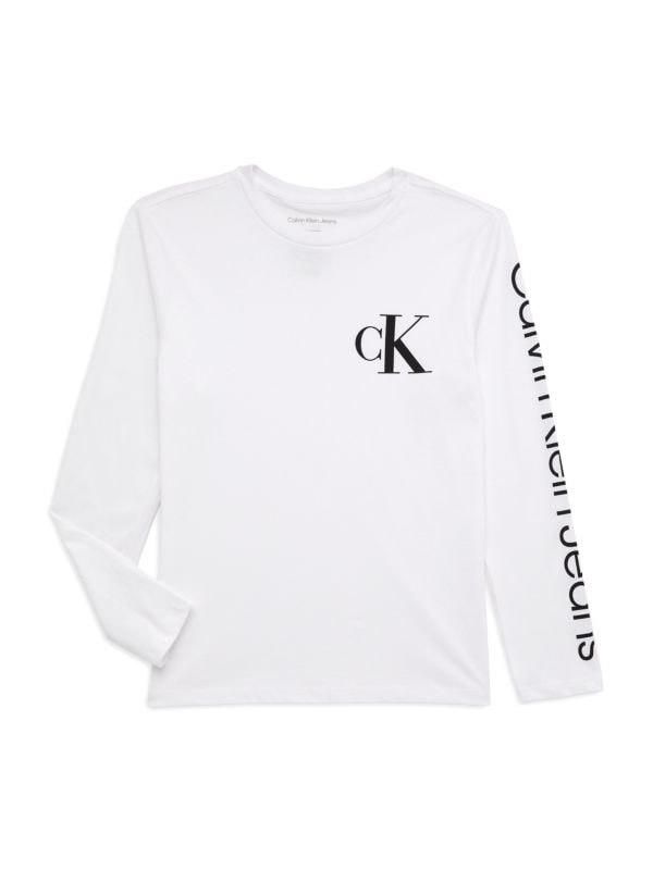 Boy's Logo Long Sleeve Tee Calvin Klein