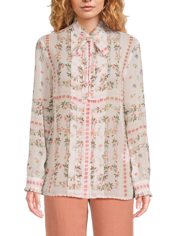 Floral Tie Up Blouse Etro