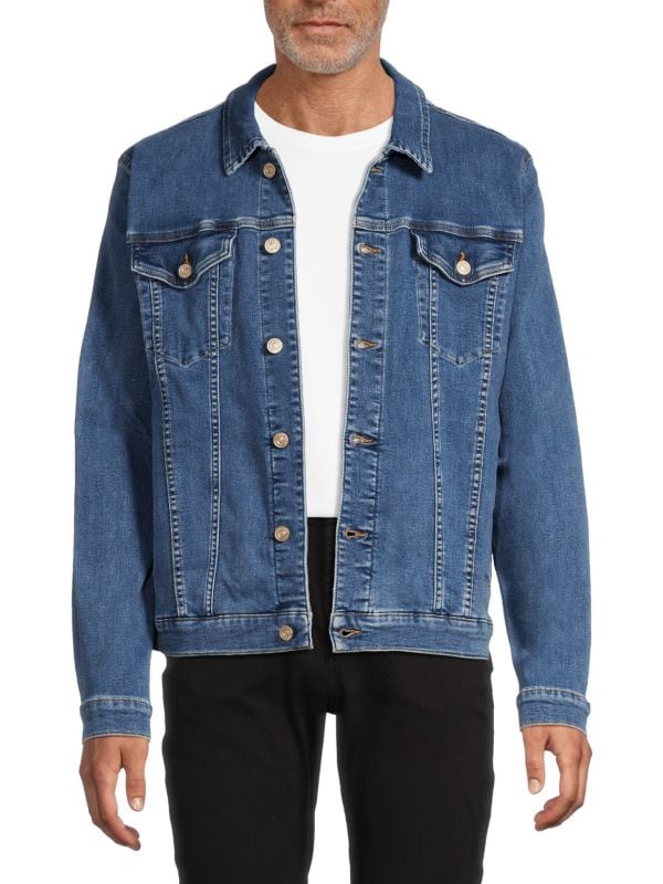 Spread Collar Denim Jacket 7 For All Mankind