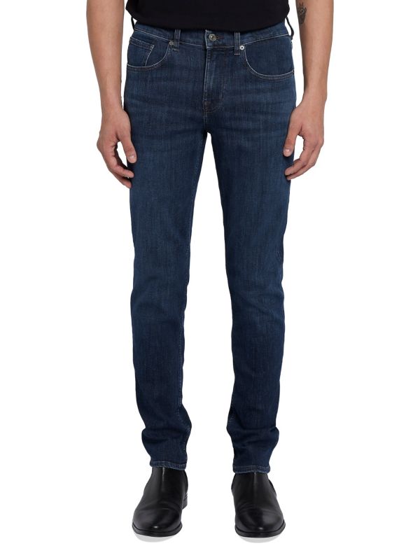 Slimmy Cotton-Blend Tapered Jeans 7 For All Mankind