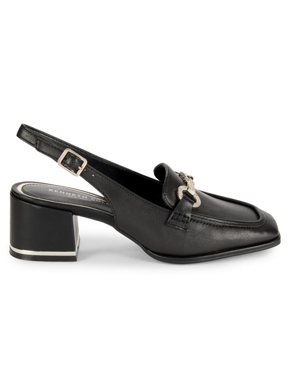 Туфли Elina Bit Slingback из кожи с застежкой и каблуком высотой 57 мм Kenneth Cole