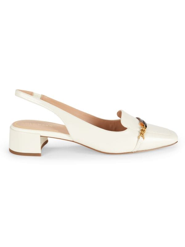 Penley Block Heel Leather Slingback Pumps Cole Haan