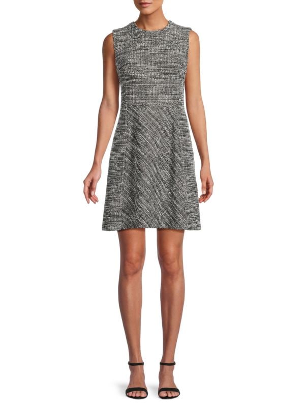 Wool Blend Sheath Mini Dress Calvin Klein