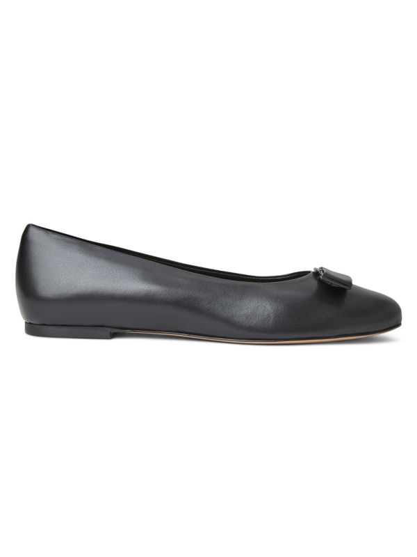 Luce Bow Leather Ballet Flats Bruno Magli