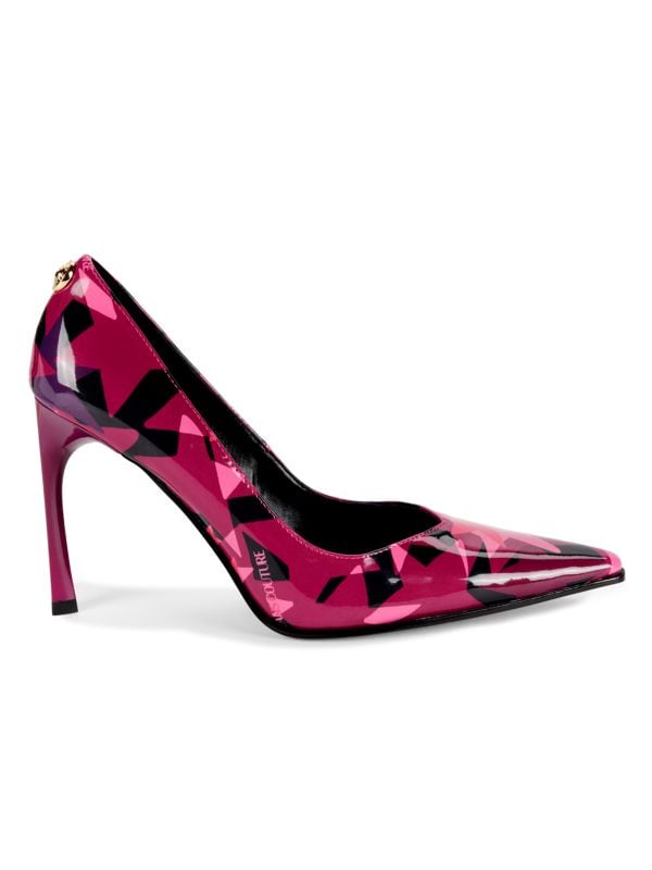 Sadie Geometric Patent Pumps Versace Jeans Couture