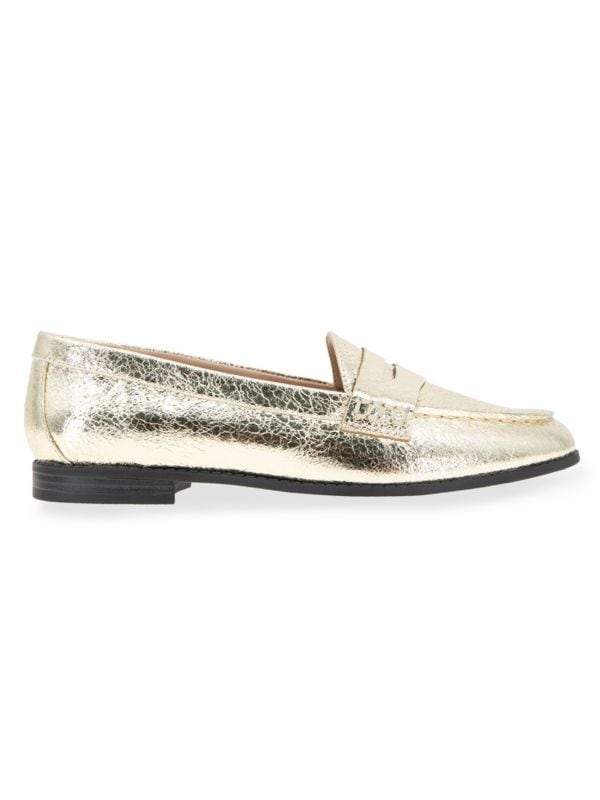 Unna Metallic Penny Loafers BCBGeneration