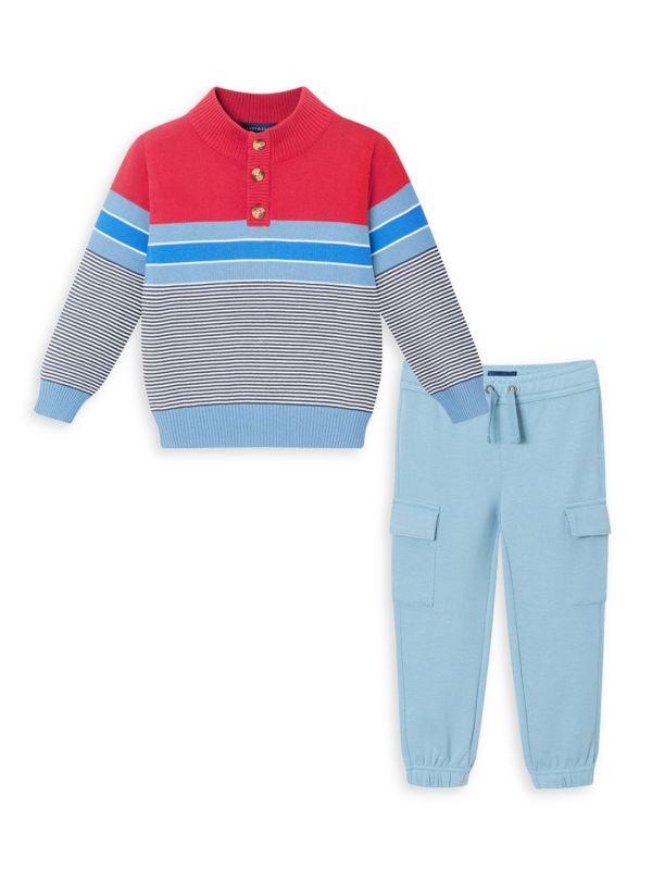 Little Boy's & Boy's 2-Piece Sweater & Joggers Set Andy & Evan