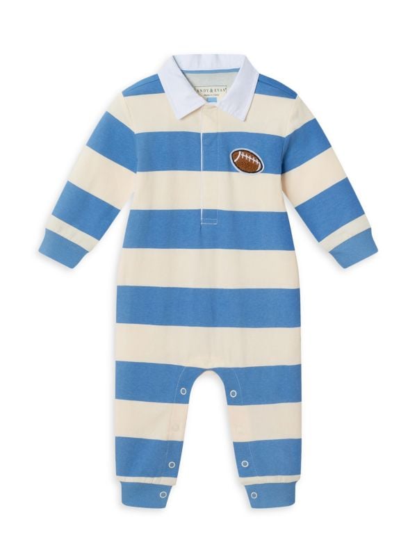 Baby Boy's Rugby Striped Romper Andy & Evan