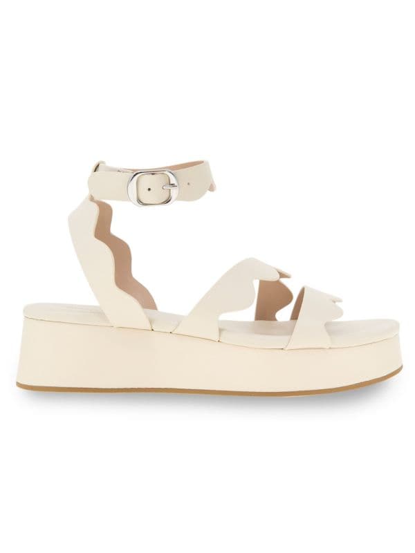 Faye Scalloped Platform Sandals BCBGeneration