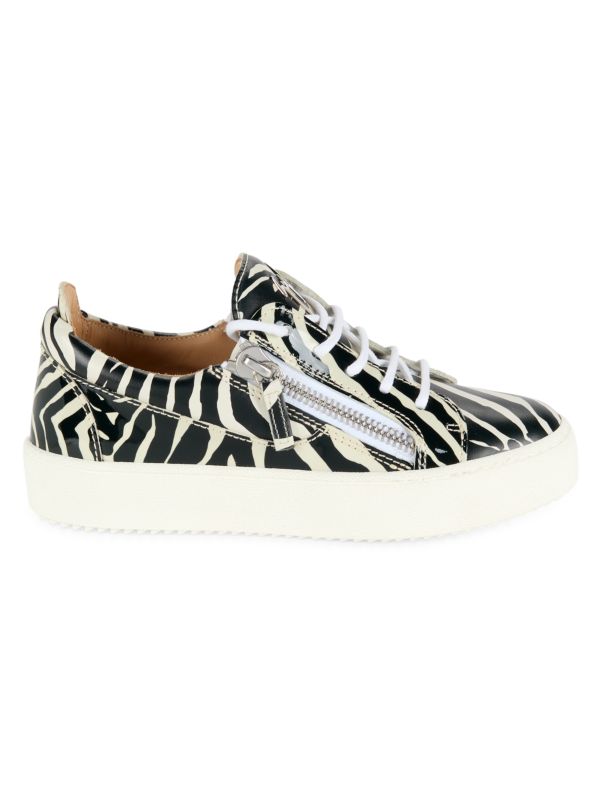 Zebra Print Low Top Sneakers Giuseppe Zanotti